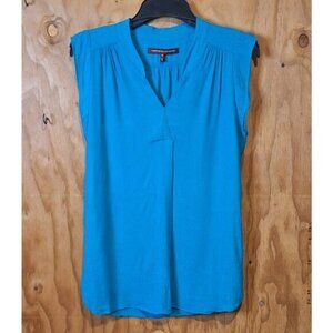 Comptoir des Cotonniers Shirt Women's S (36) Turquoise Sleeveless Coastal Summer